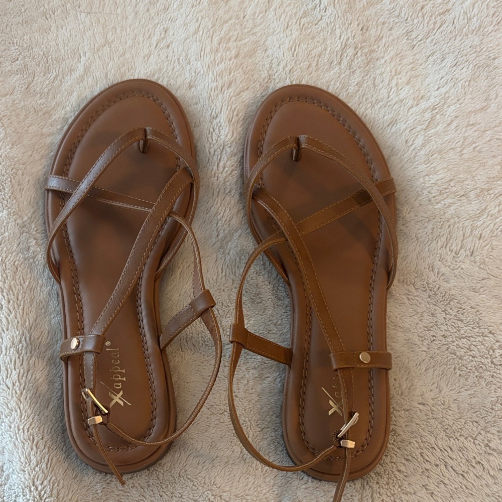 Xappeal Tan Strappy Sandals